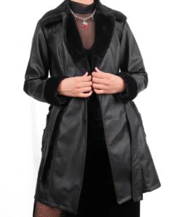Gabardina de cuero tex con peluche
