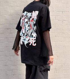 Camiseta oversize peces koi