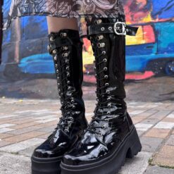 Botas lux de charol