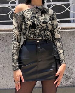 Blusa Asimétrica Oriental